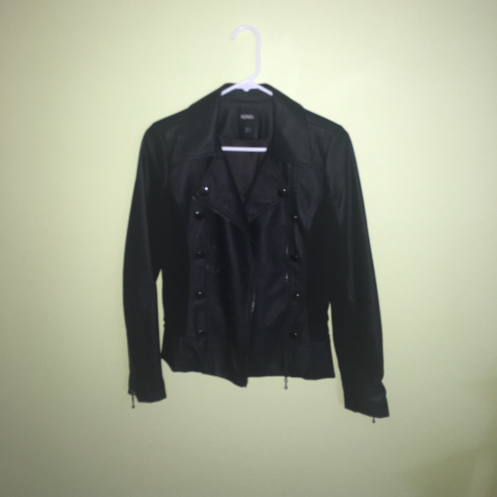 Black leather jacket